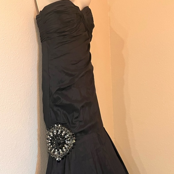 👗NWT Jovani Sz 2 sweetheart neck strapless mermaid ball gown black dress - Picture 2 of 16